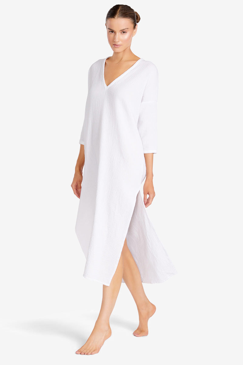 EMILY V-NECK TUNIC DRESS