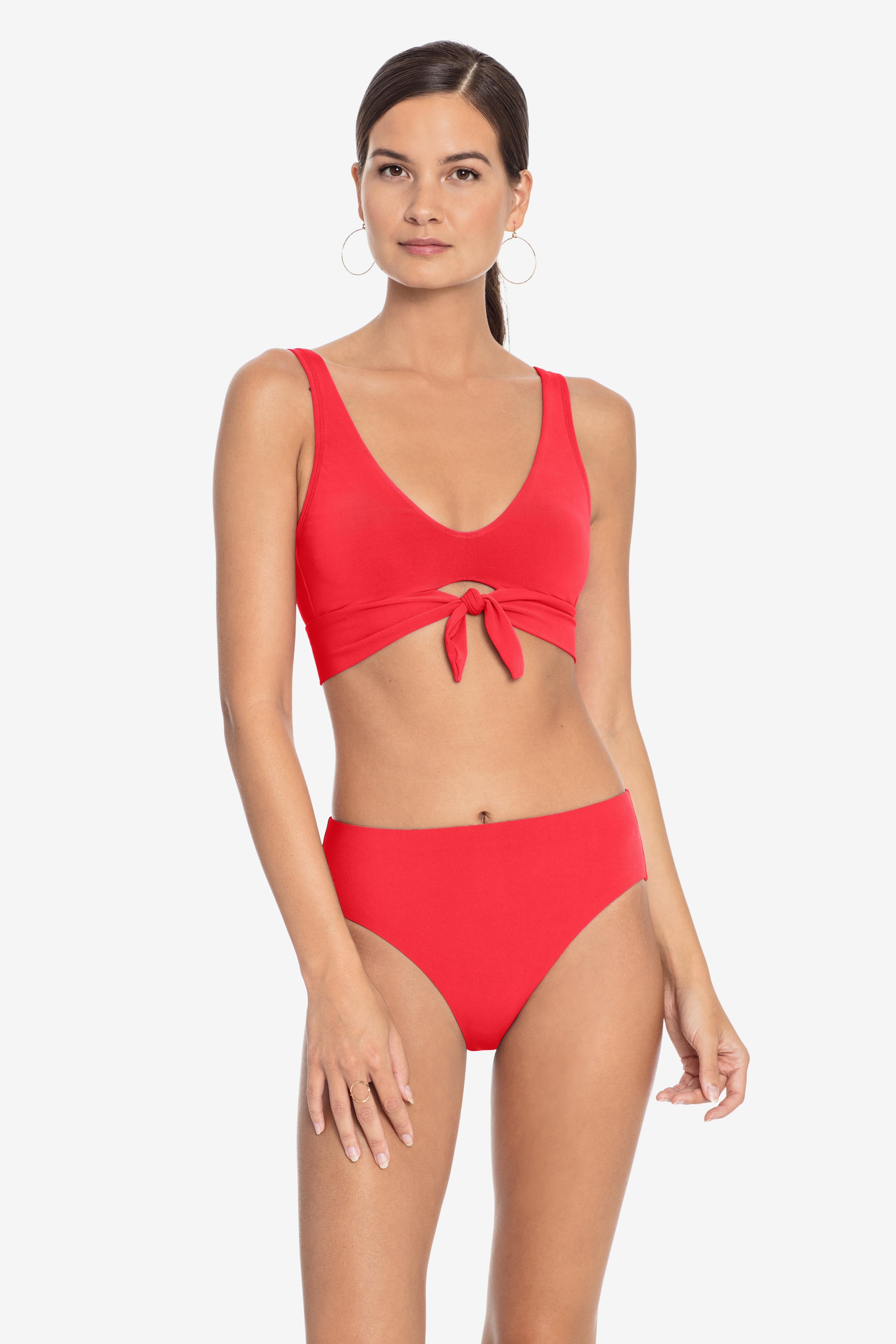 Robin Piccone Women s Ava High Waist Bikini Bottom Black L