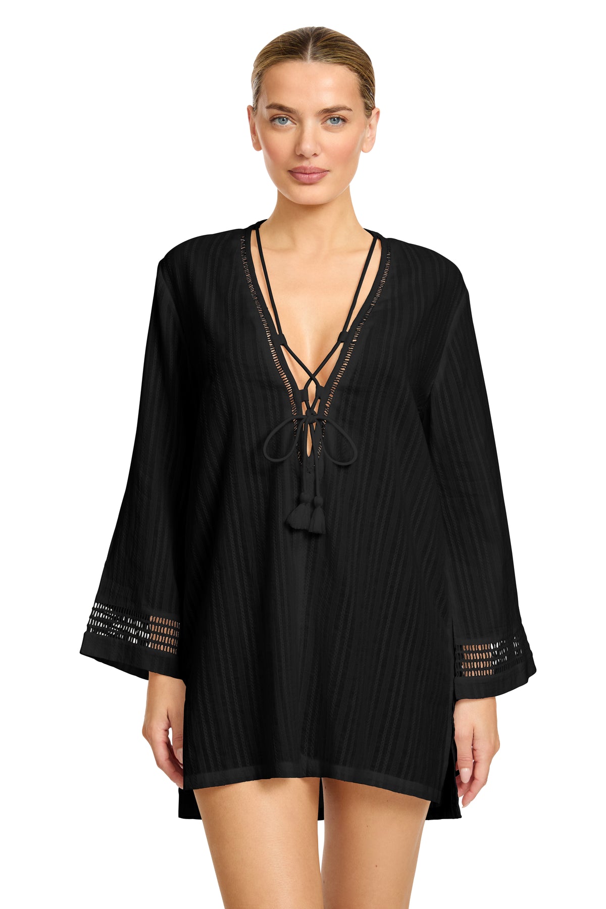 MARINA LACE UP TUNIC Robin Piccone MARINA LACE UP TUNIC Robin Piccone
