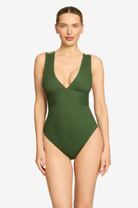 AMY V-NECK PLUNGE 1 PIECE