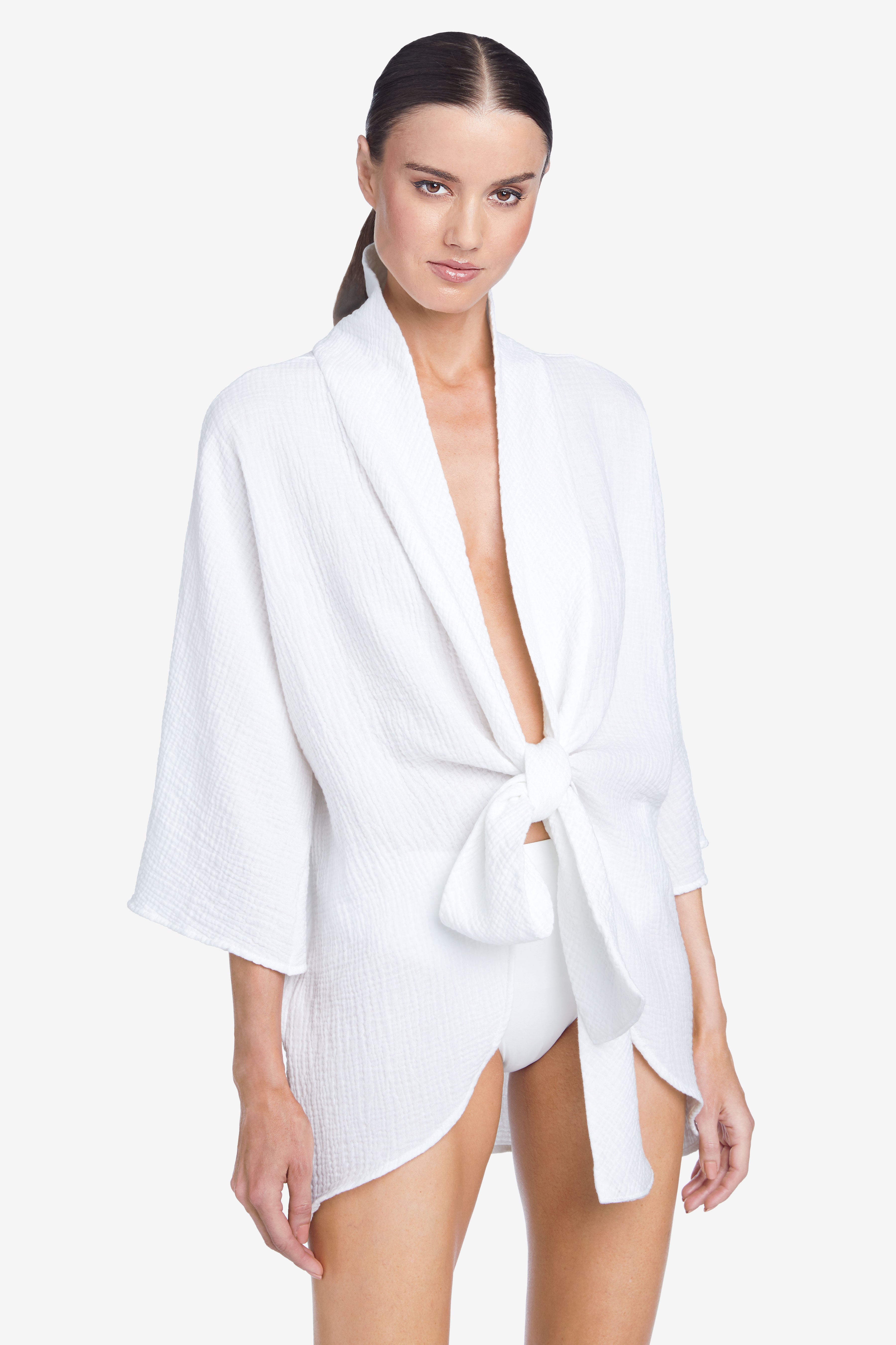 BUBBLE GAUZE CAFTAN